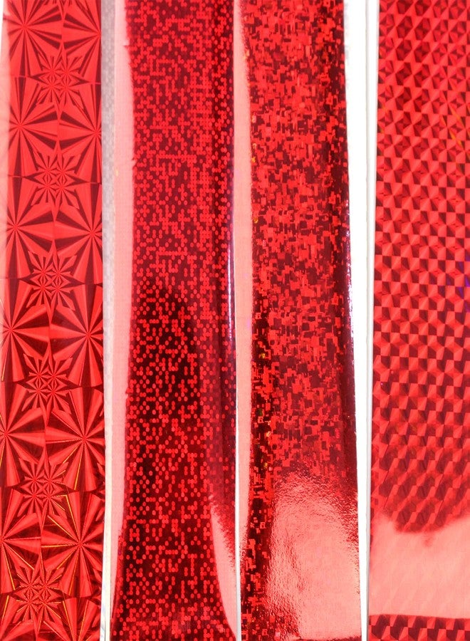 JERCLITY 10 Rolls Red Nail Foil Transfer Sticker Kit Nail Foil Sheets Red Solid Color Foil Nail Art Decals Nail Foil Transfer Stickers Foil Nail Wraps for Foil Nail Art - Image 5